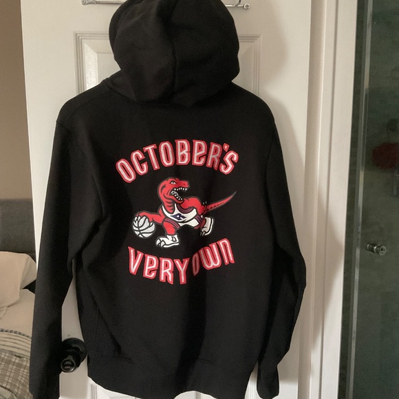 Men’s OVO Mitchell And Ness '95 Raptors Hoodie Black M medium like new - Picture 2 of 5